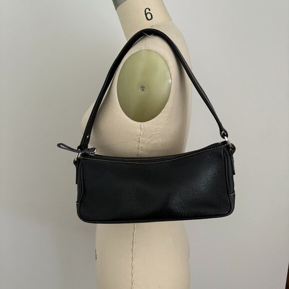 Kate Spade Leather Baguette Black Shoulder Bag - Picture 1 of 11